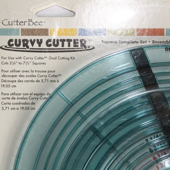 CutterBee Curvy Cutter Square Template Set 4 Piece EK Success Scrapbook - Picture 2 of 6